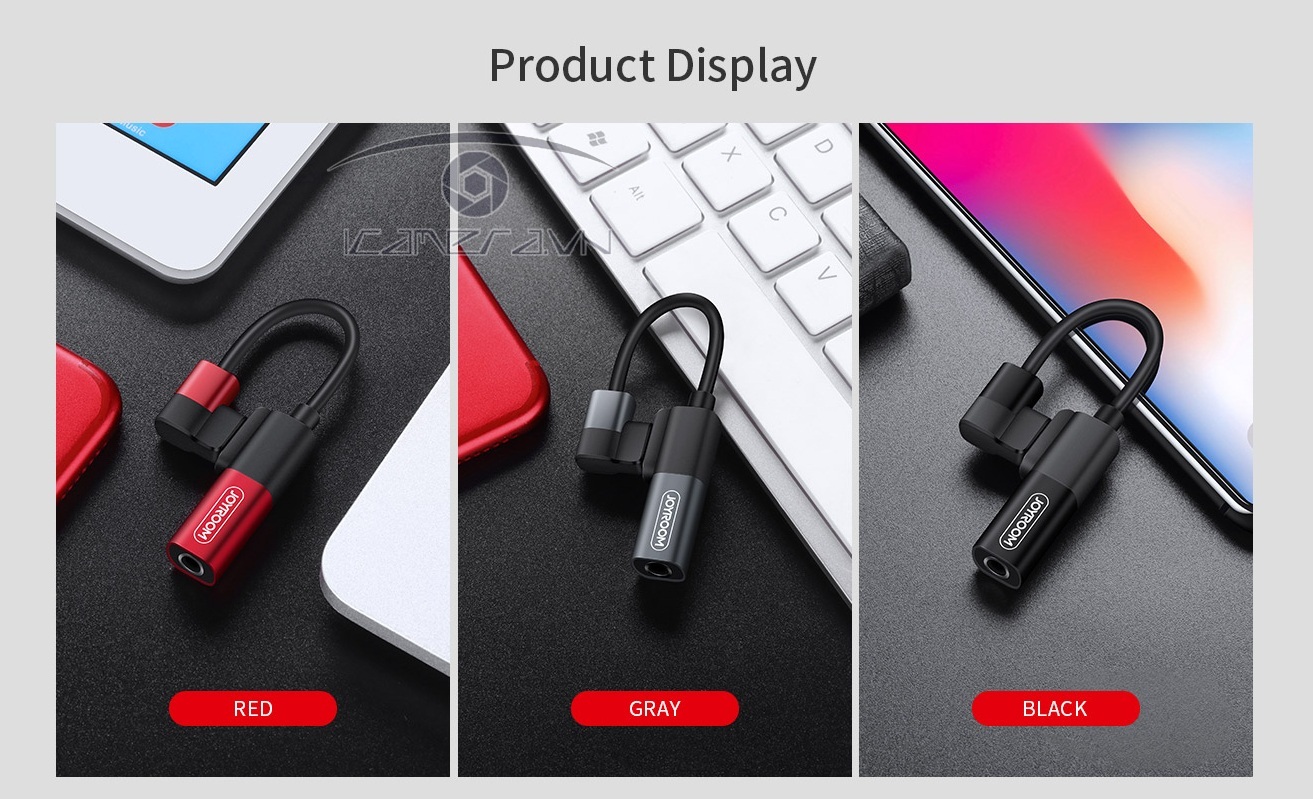 Cáp chuyển đổi lightning ra cổng sạc và giắc tai nghe 3.5mm - 2in1 adapter Joyroom S-M362