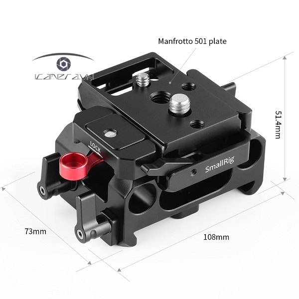 SMALLRIG Baseplate for BMPCC 4K/6K (Manfrotto 501PL) DBM2266B