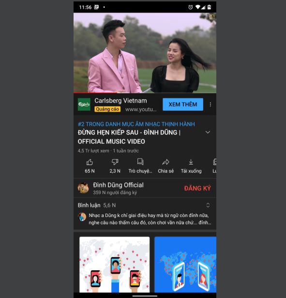 Cách lưu video Youtube về điện thoại