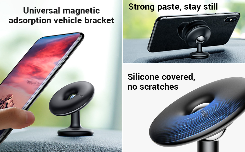 Giá đỡ điện thoại hút nam châm xoay 360 độ Baseus BAS-089