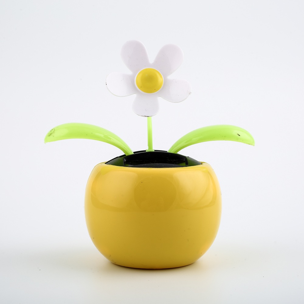 Lọ hoa năng lượng mặt trời trang trí bàn học, taplo xe hơi H-001