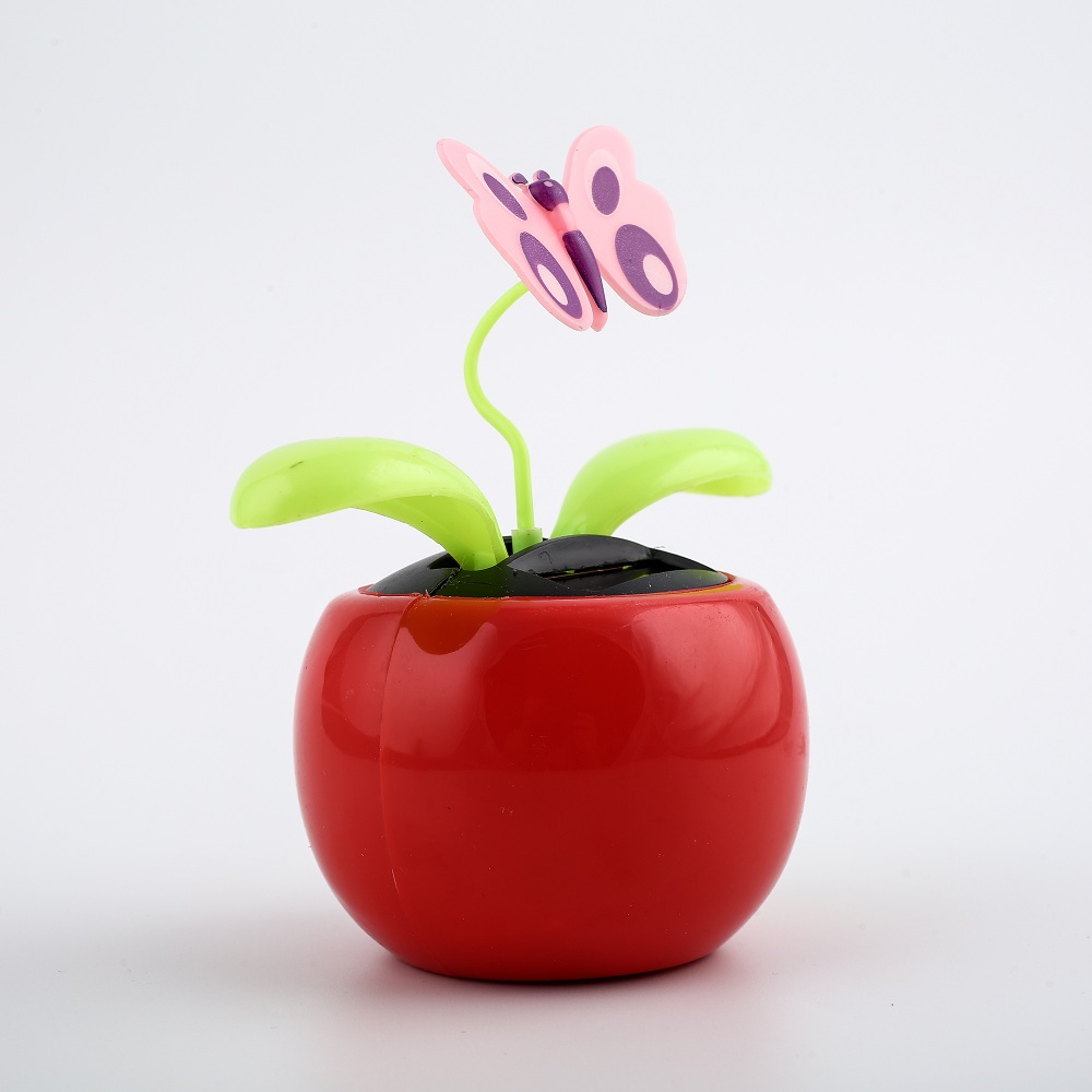 Lọ hoa năng lượng mặt trời trang trí bàn học, taplo xe hơi H-001