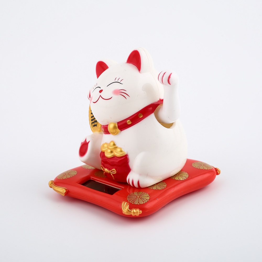Mèo thần tài may mắn trang trí bàn làm việc, xe hơi M-001