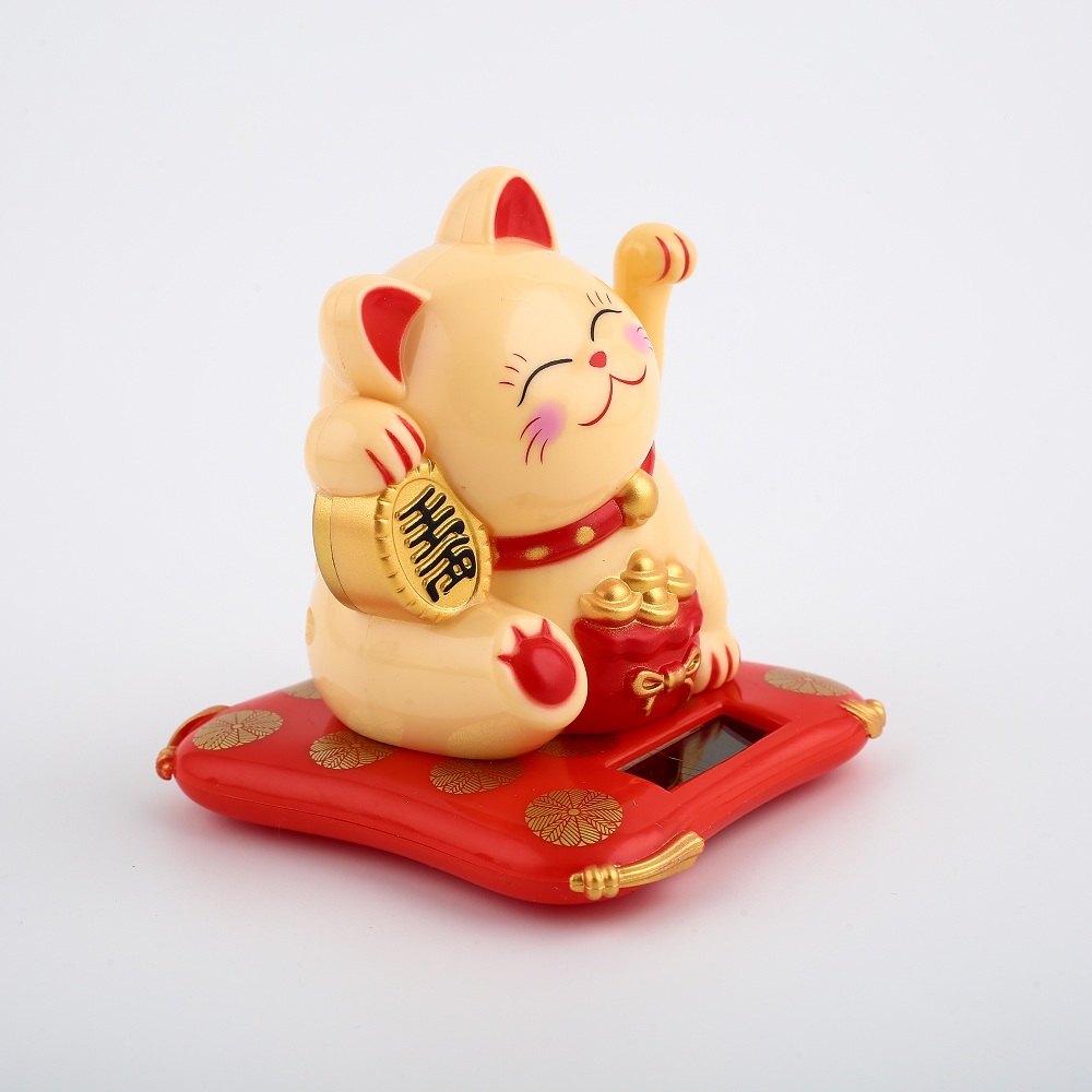 Mèo thần tài may mắn trang trí bàn làm việc, xe hơi M-001