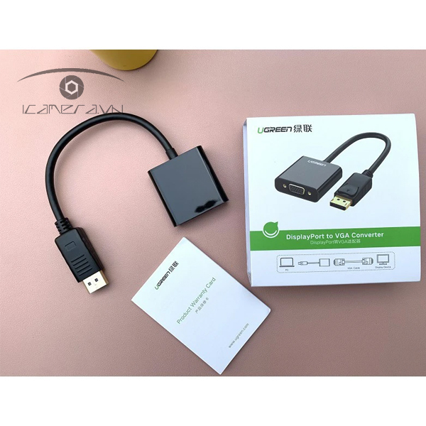 Ugreen 20415 – Cáp chuyển đổi Displayport to VGA Full HD1080P
