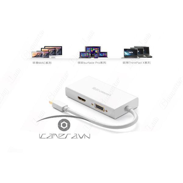 Cáp chuyển Mini Displayport to VGA + HDMI + DVI Ugreen 20418