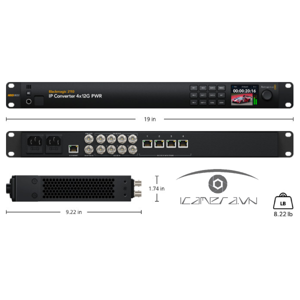 Blackmagic 2110 IP Converter 4x12G PWR