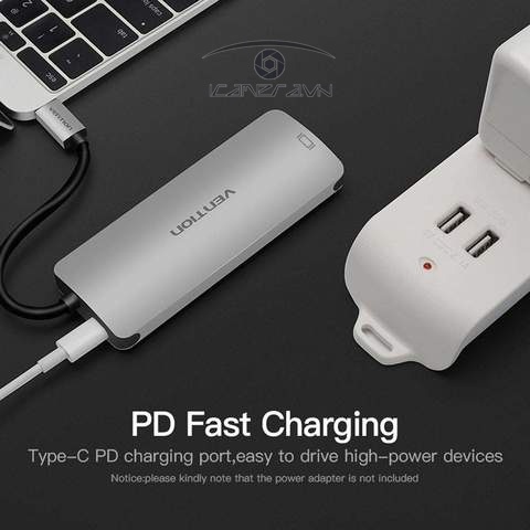 Bộ chuyển đổi Type-C ra cổng HDMI/USB 3.0/Card Reader SD,TF - Vention converter CMEHA
