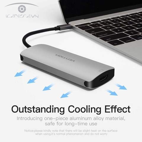 Bộ chuyển đổi Type-C ra cổng HDMI/USB 3.0/Card Reader SD,TF - Vention converter CMEHA
