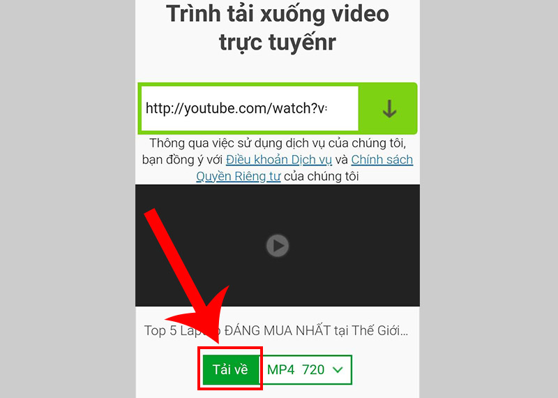 Cách lưu video Youtube về điện thoại