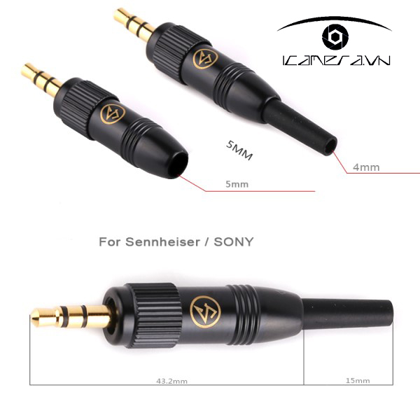 Giắc âm thanh 3.5mm TRS có khóa nhựa