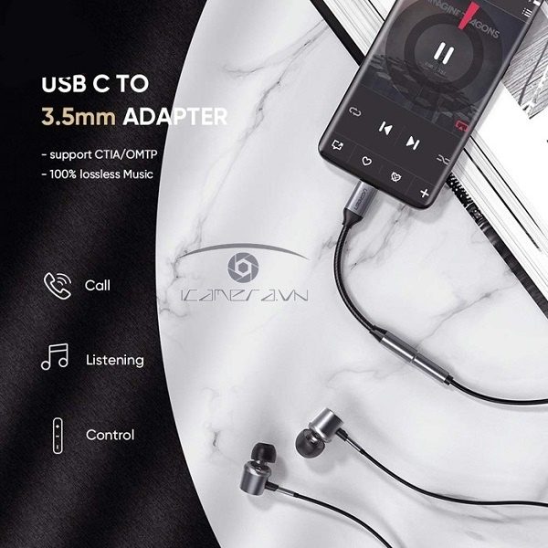 Cáp USB Type C to 3.5mm Ugreen 30632 cao cấp