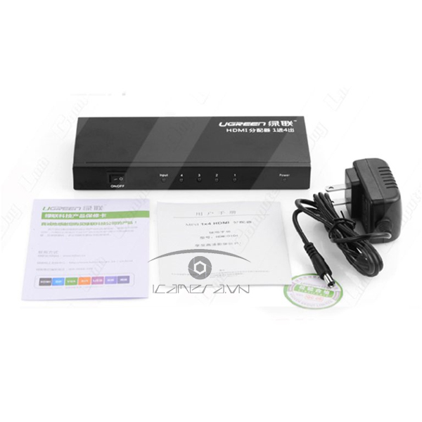 Bộ chia HDMI 1 ra 4 Ugreen UG-40202 FullHD@60Hz , 2K4K@30Hz chính hãng