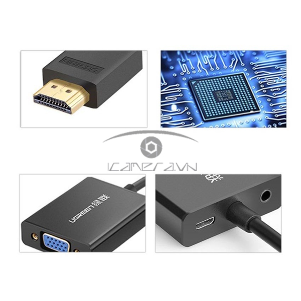 Cáp chuyển HDMI to VGA UGREEN 40233 cao cấp