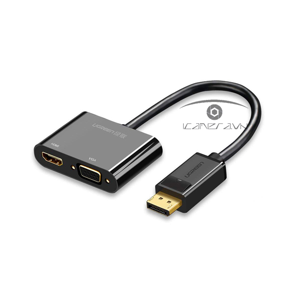 Cáp chuyển đổi Displayport to HDMI + VGA Ugreen 40367 chính hãng