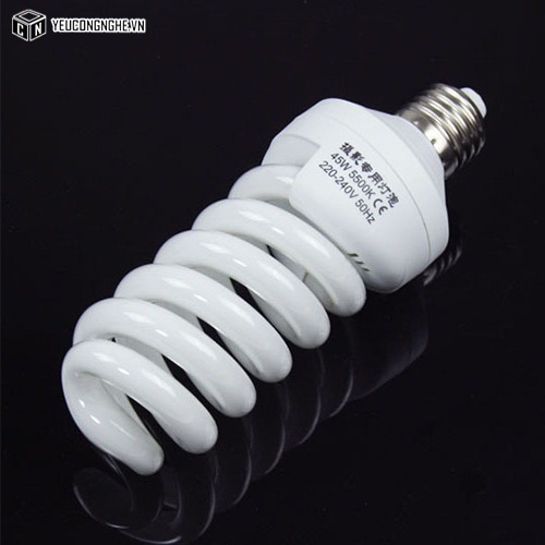 Bóng đèn xoắn ốc 45W 5500K hỗ trợ chụp ảnh trong studio