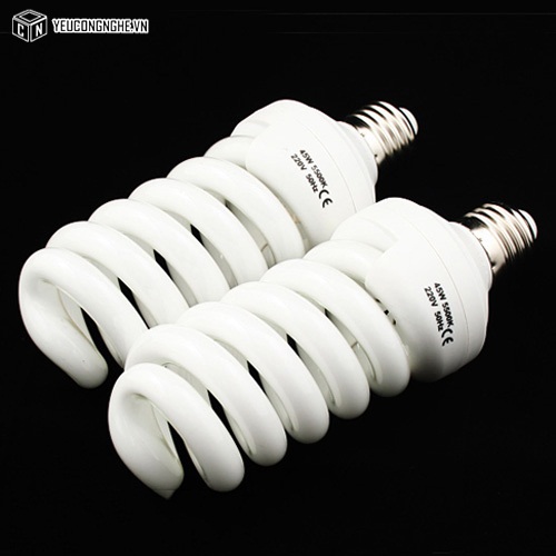 Bóng đèn xoắn ốc 45W 5500K hỗ trợ chụp ảnh trong studio