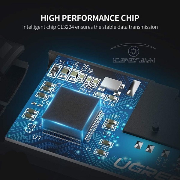 Đầu đọc thẻ nhớ SD/TF chuẩn USB Type C Ugreen 50704 chính hãng