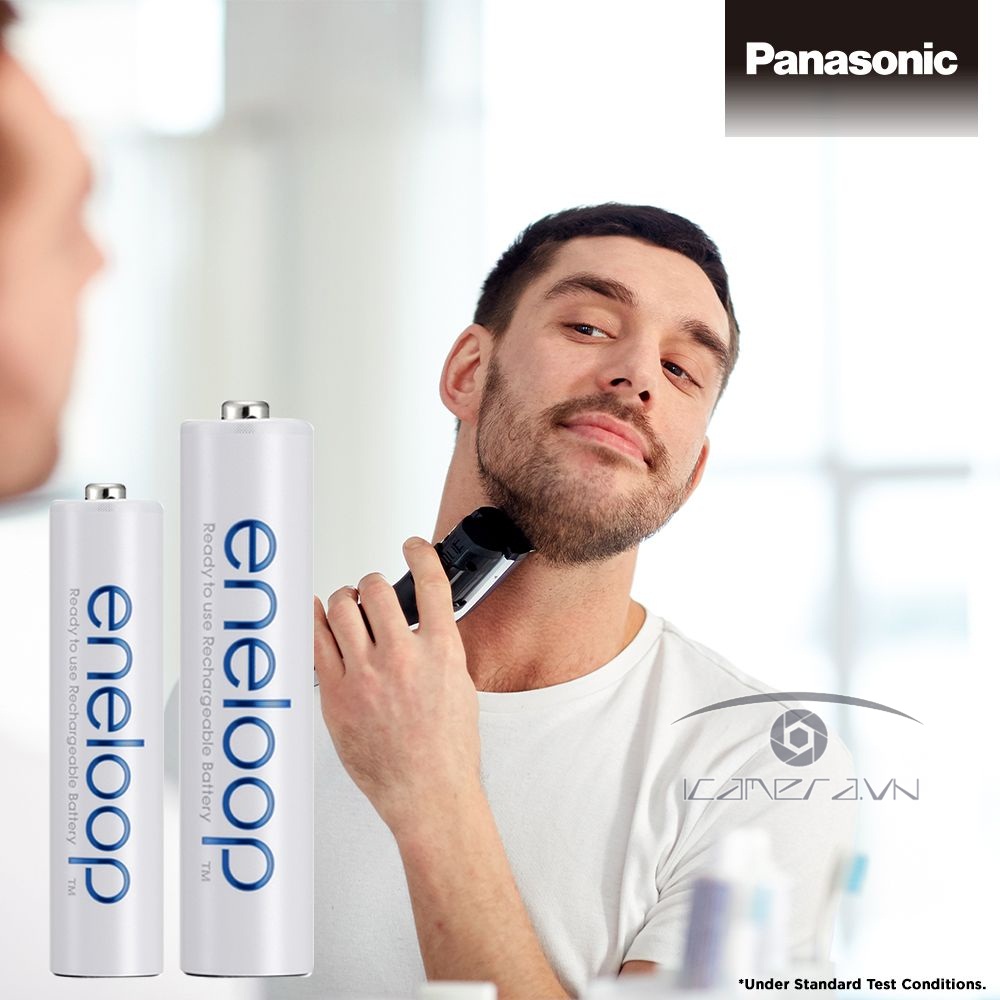 Pin sạc Eneloop AAA 800mAh vỉ 2 viên trắng BK-4MCCE/2BV