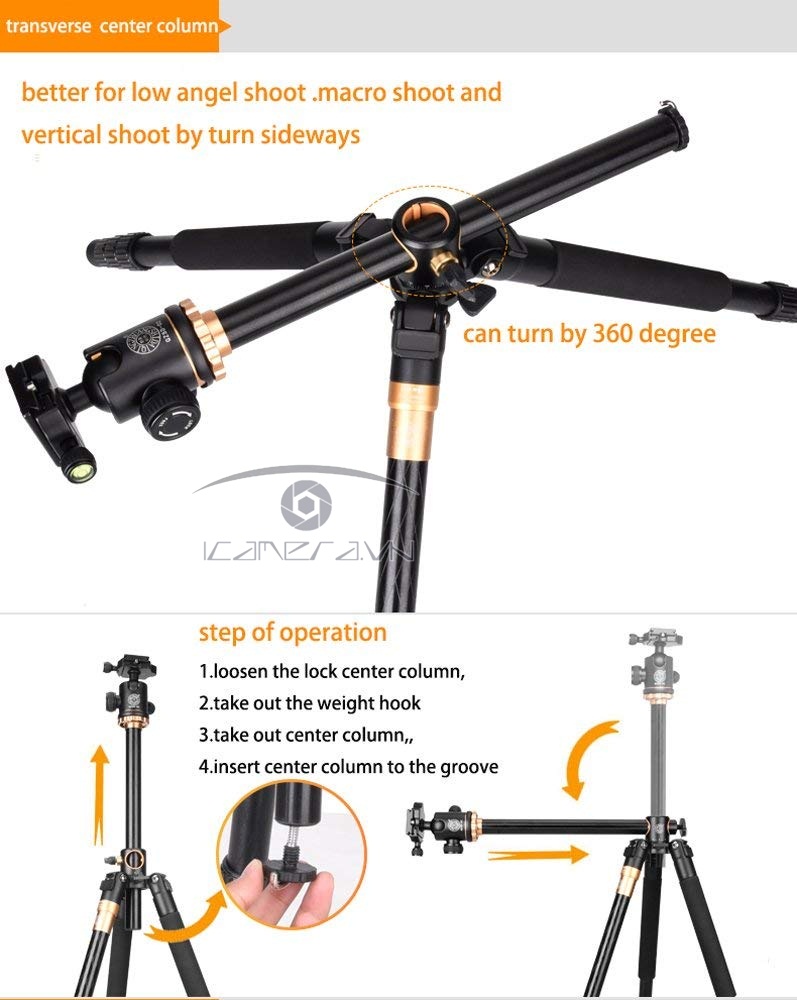 Chân máy ảnh Beike QZSD Q999H