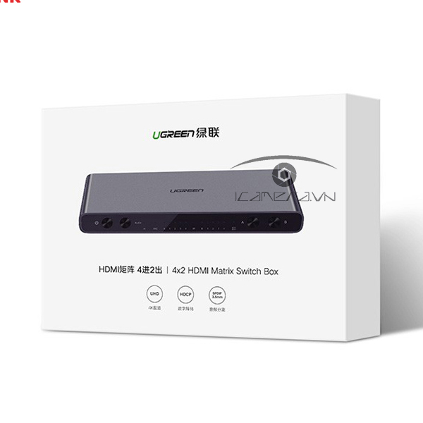 Bộ gộp,chia tín hiệu HDMI 2.0 Matrix 4 vào 2 ra Ugreen 70435