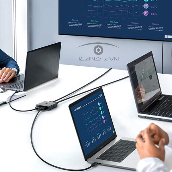 Bộ gộp HDMI 2 vào 2 ra chuẩn HDMI 2.0 hỗ trợ 4K/60Hz Ugreen 70689