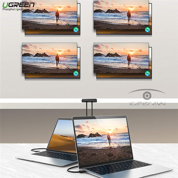 Bộ gộp HDMI 2 vào 4 ra chuẩn HDMI 2.0 hỗ trợ 4K/60Hz Ugreen 70690