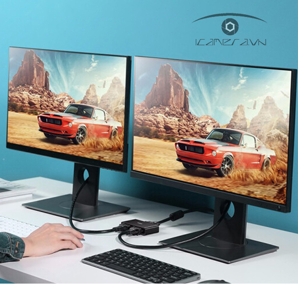 Bộ chia VGA 1 ra 2 chính hãng hỗ trợ Full HD Ugreen 80190