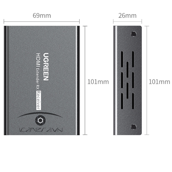 Bộ kéo dài HDMI 200m qua cáp mạng Lan Cat5e, Cat6 Ugreen 80962 (Receiver)