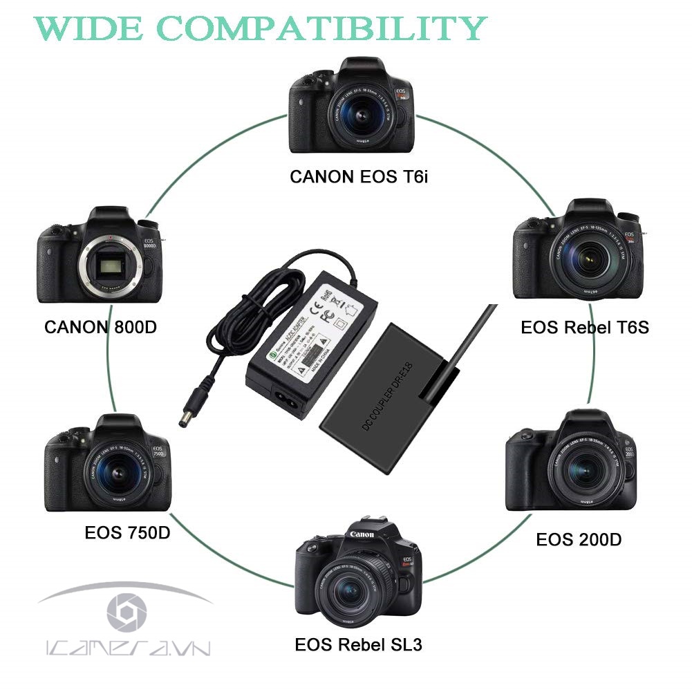 Bộ trợ nguồn Pin ảo cho Canon ACK-E18