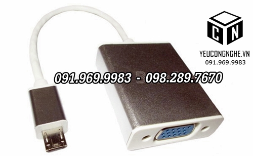 Cáp chuyển đổi microUSB MHL sang cổng VGA máy chiếu cho điện thoại Android