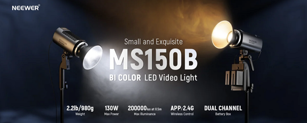 Đèn Led Studio NEEWER MS150B 130W Bi-Color LED Video Light