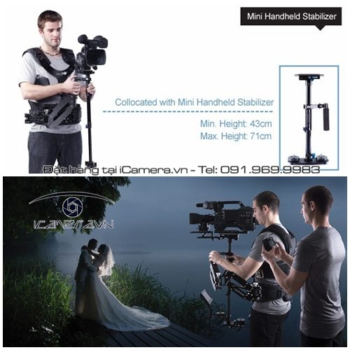 Áo giáp và tay trợ lực steadicam Body Vest and Magic Arm LE303