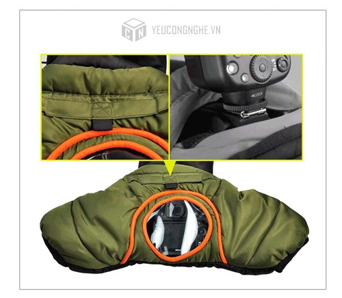 Áo khoác bảo vệ máy ảnh, lens kiêm áo mưa cho camera PC-002