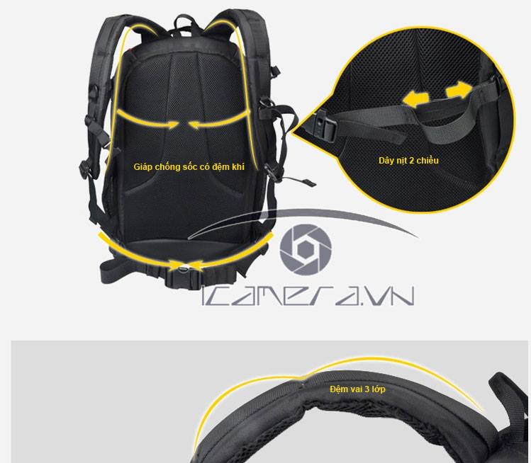 Ba lô máy ảnh chuyên nghiệp cho camera DSLR Caden K7