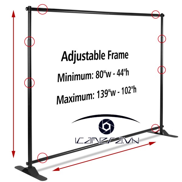 Khung treo phông treo quảng cáo 3.0m x 2.4m