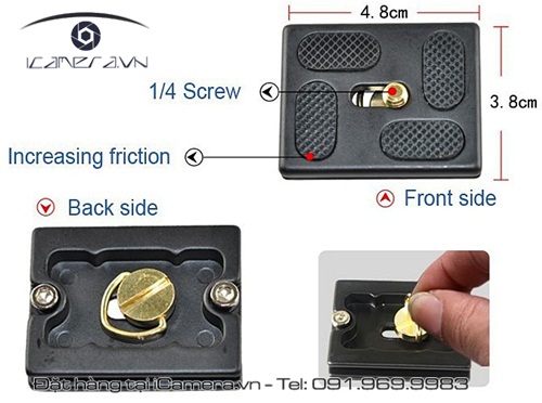 Ball head đầu củ tròn bi cho monopod tripod monotripod BK-03