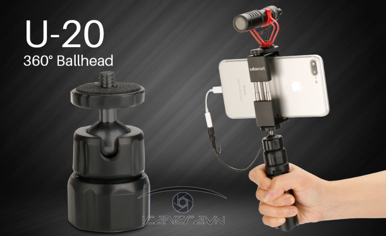 Ball head mini 1/4 inch gắn tripod U-20 Ulanzi (4)