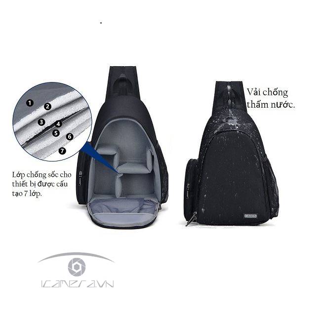 Balo túi đeo chéo 2 trong 1 - Caden D17