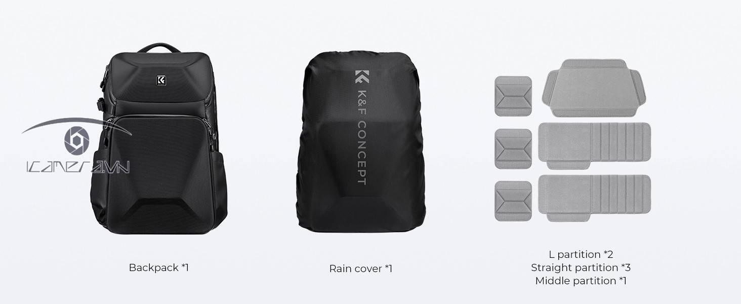 Ba lô máy ảnh K&F Concept chống nước cỡ lớn 20L - KF13.144