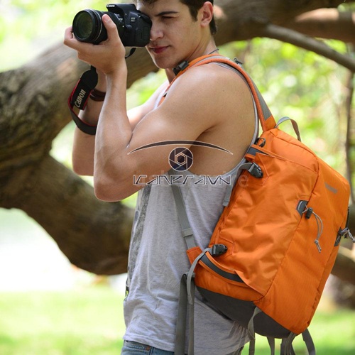 Balo máy ảnh Canon, Nikon, Sony Caden E5 màu cam