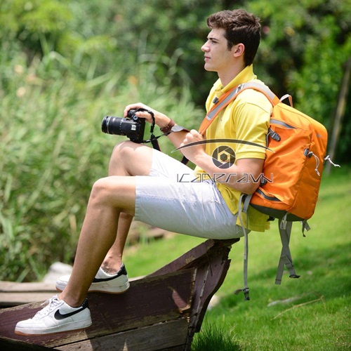 Balo máy ảnh Canon, Nikon, Sony Caden E5 màu cam