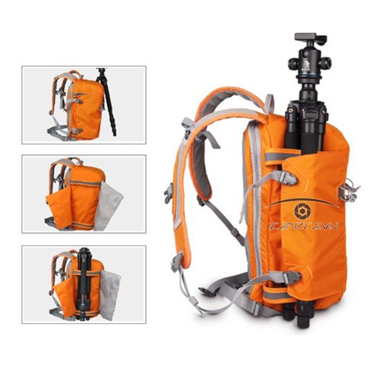 Balo máy ảnh Canon, Nikon, Sony Caden E5 màu cam