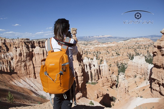 Balo máy ảnh Canon, Nikon, Sony Caden E5 màu cam