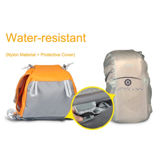 Balo máy ảnh Canon, Nikon, Sony Caden E5 màu cam