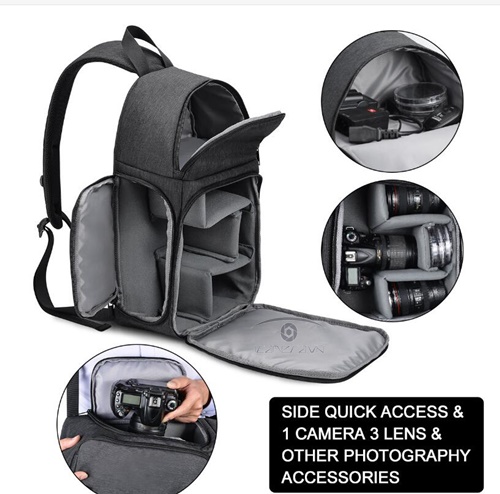 Balo đeo chéo Caden D15 cho máy ảnh, máy quay, ống kính