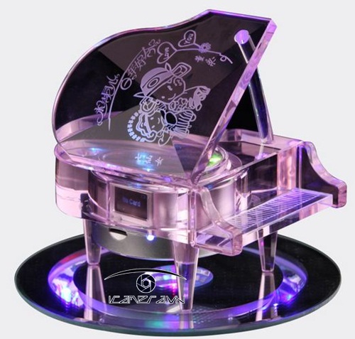 Bàn xoay quay chụp sản phẩm đường kính 20cm Crystal rotary slide show B20
