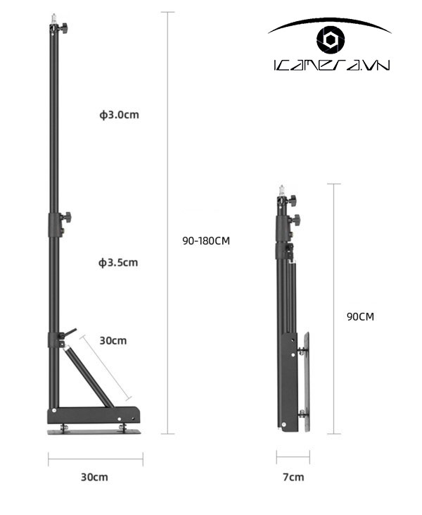 Tay treo đèn thả trần gắn tường Studio BC180