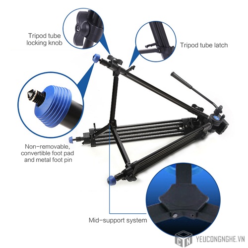 Chân máy quay Benro KH25N Video Tripod