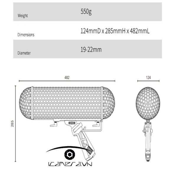 Bộ giá đỡ lọc gió Blimp cho micro chuyên nghiệp BL1922